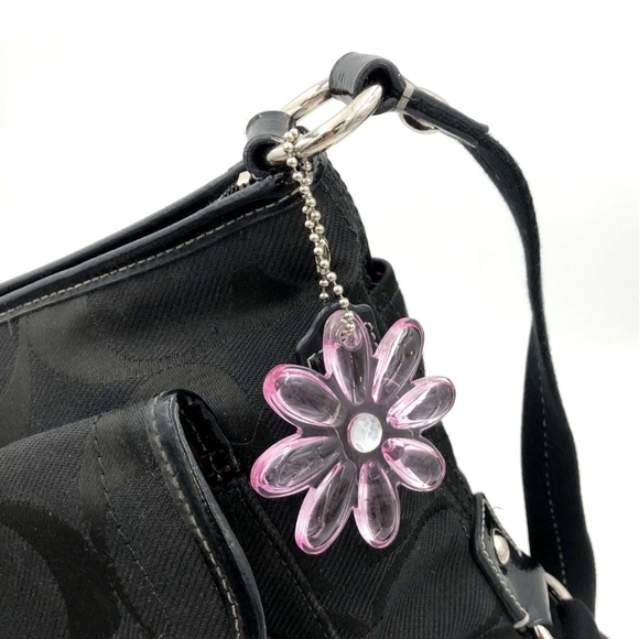 Coach Ashley Black Daisy Signature Canvas/Leather Crossbody Bag F16550 - Picture 2 of 9